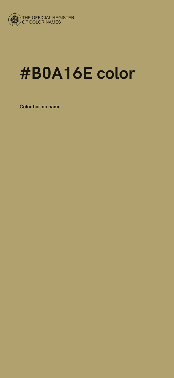 #B0A16E color image