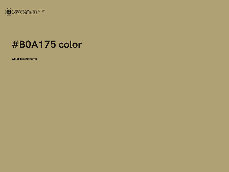 #B0A175 color image