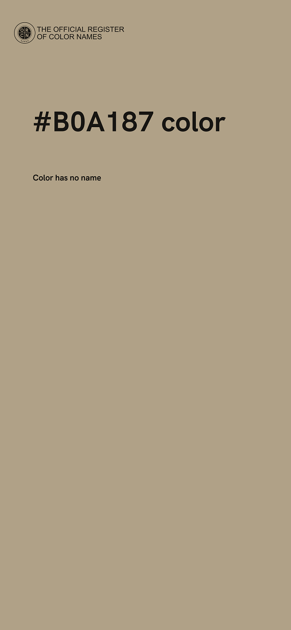 #B0A187 color image