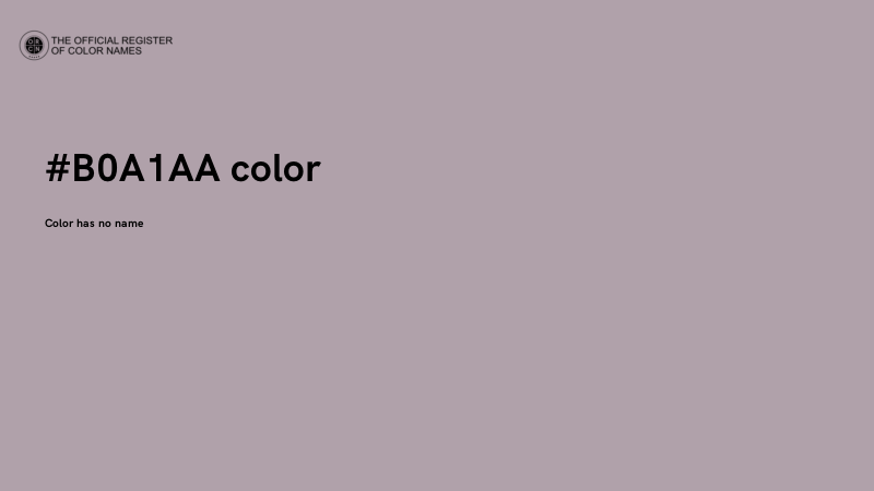 #B0A1AA color image