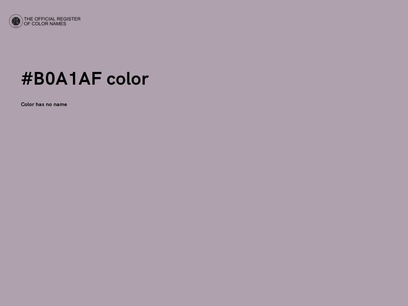#B0A1AF color image