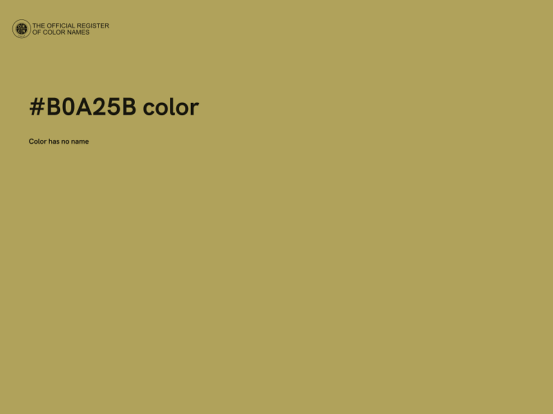 #B0A25B color image