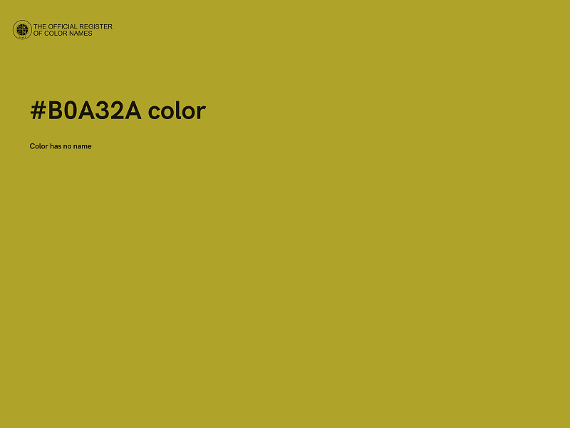 #B0A32A color image