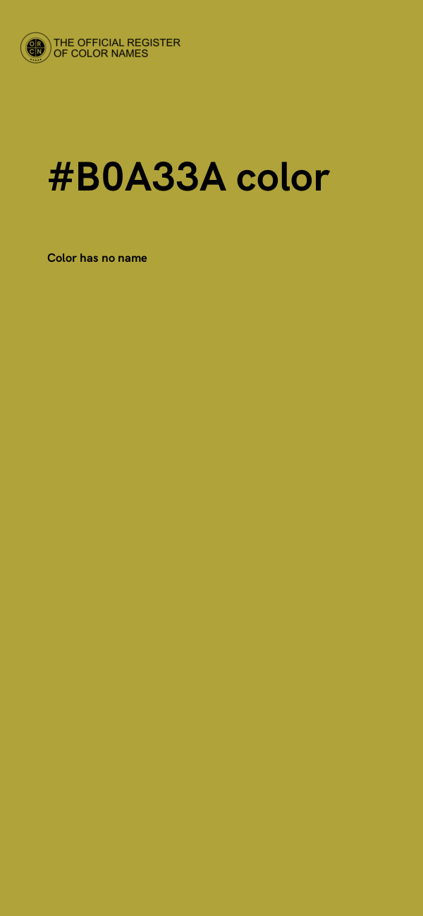 #B0A33A color image