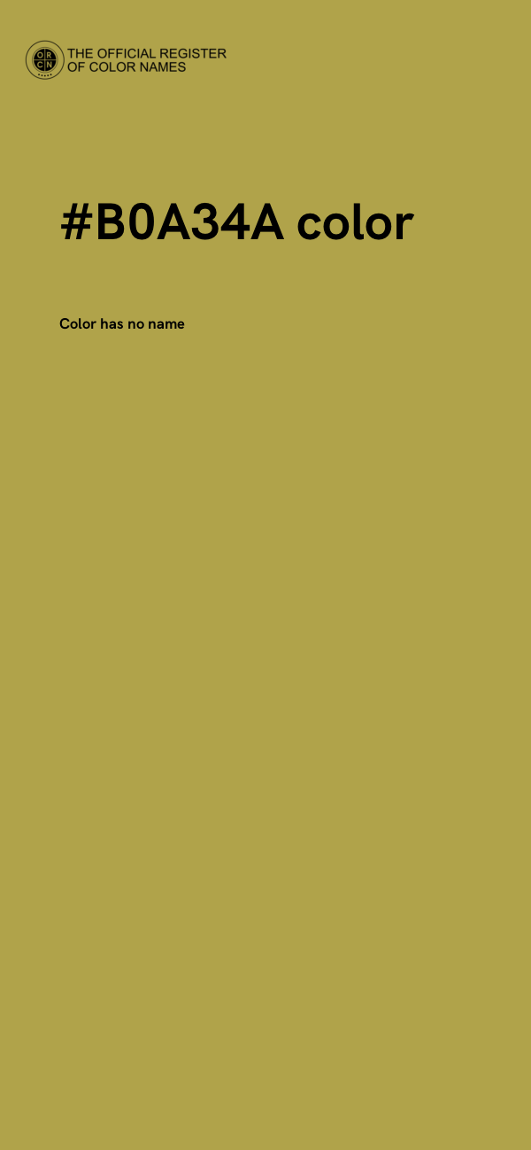 #B0A34A color image