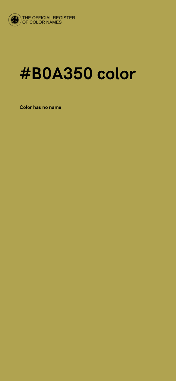 #B0A350 color image