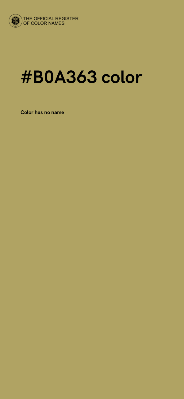 #B0A363 color image
