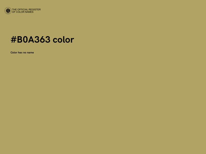 #B0A363 color image