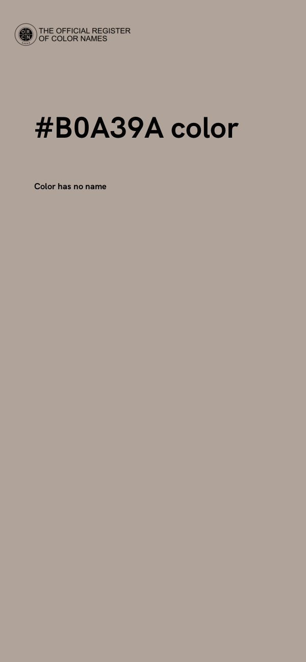 #B0A39A color image