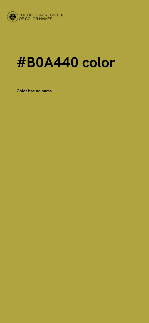 #B0A440 color image