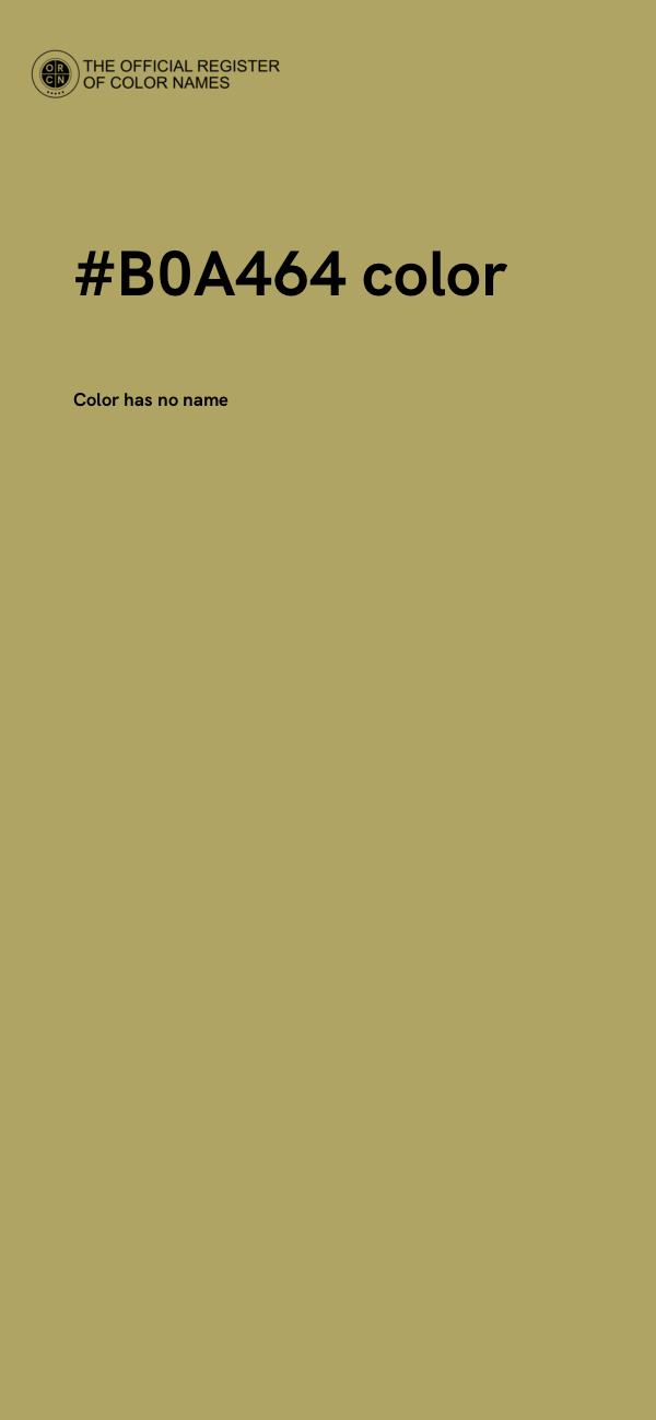 #B0A464 color image