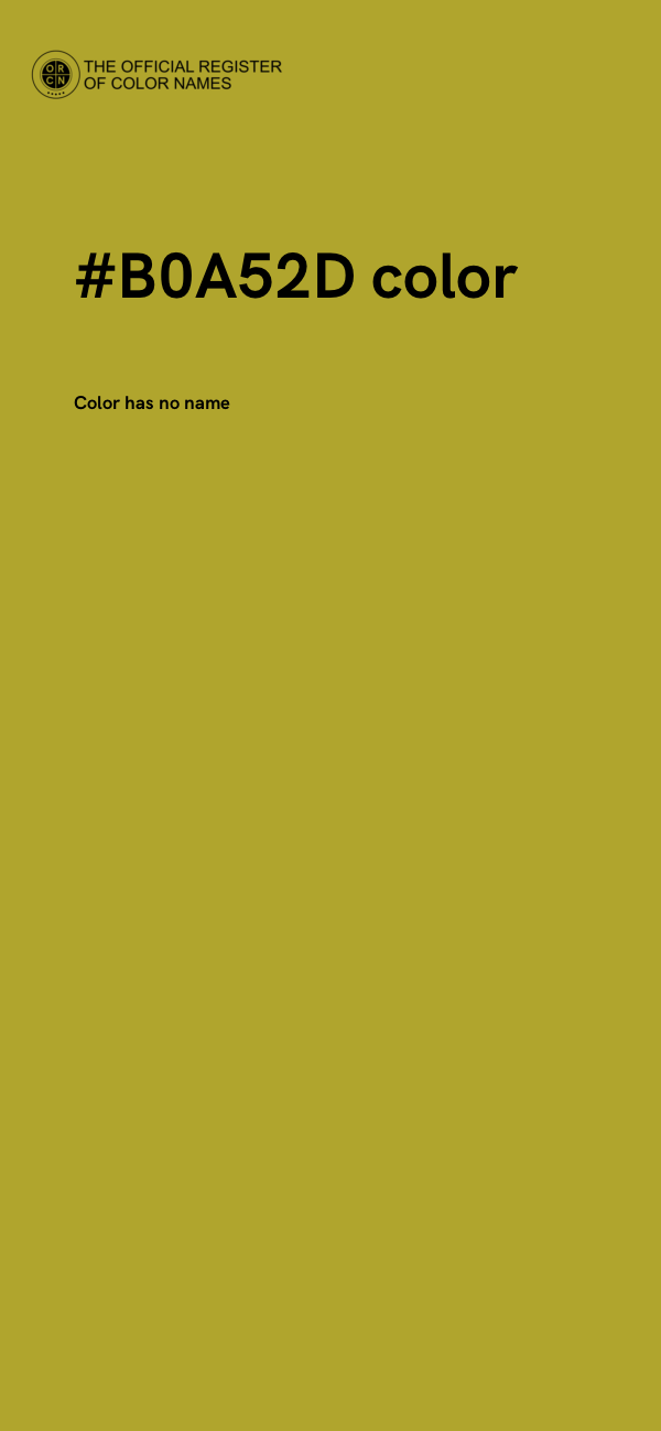 #B0A52D color image