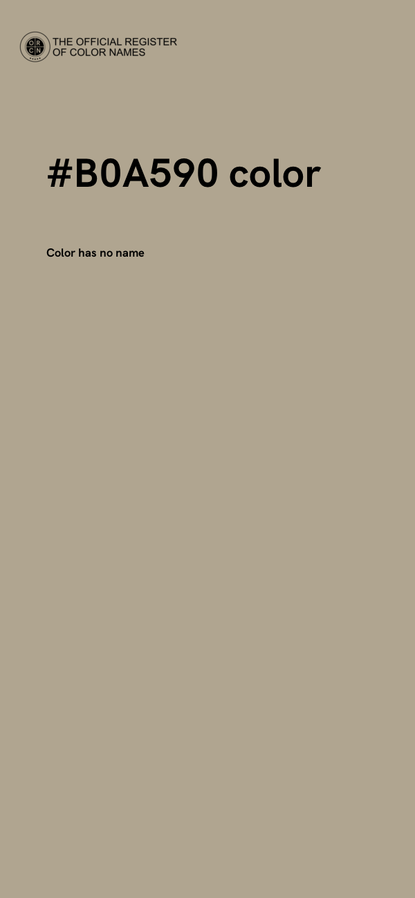 #B0A590 color image