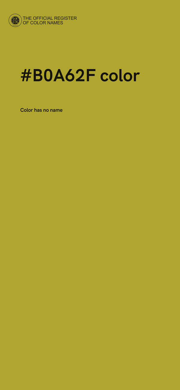 #B0A62F color image
