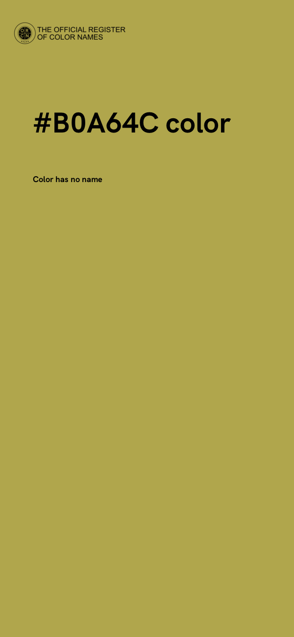 #B0A64C color image