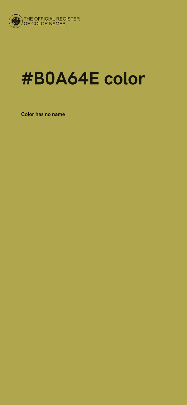 #B0A64E color image