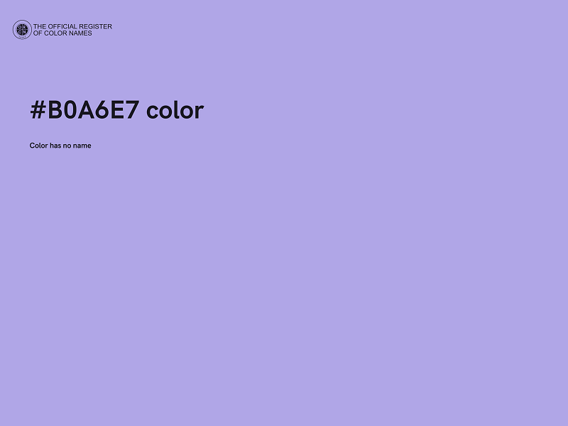 #B0A6E7 color image