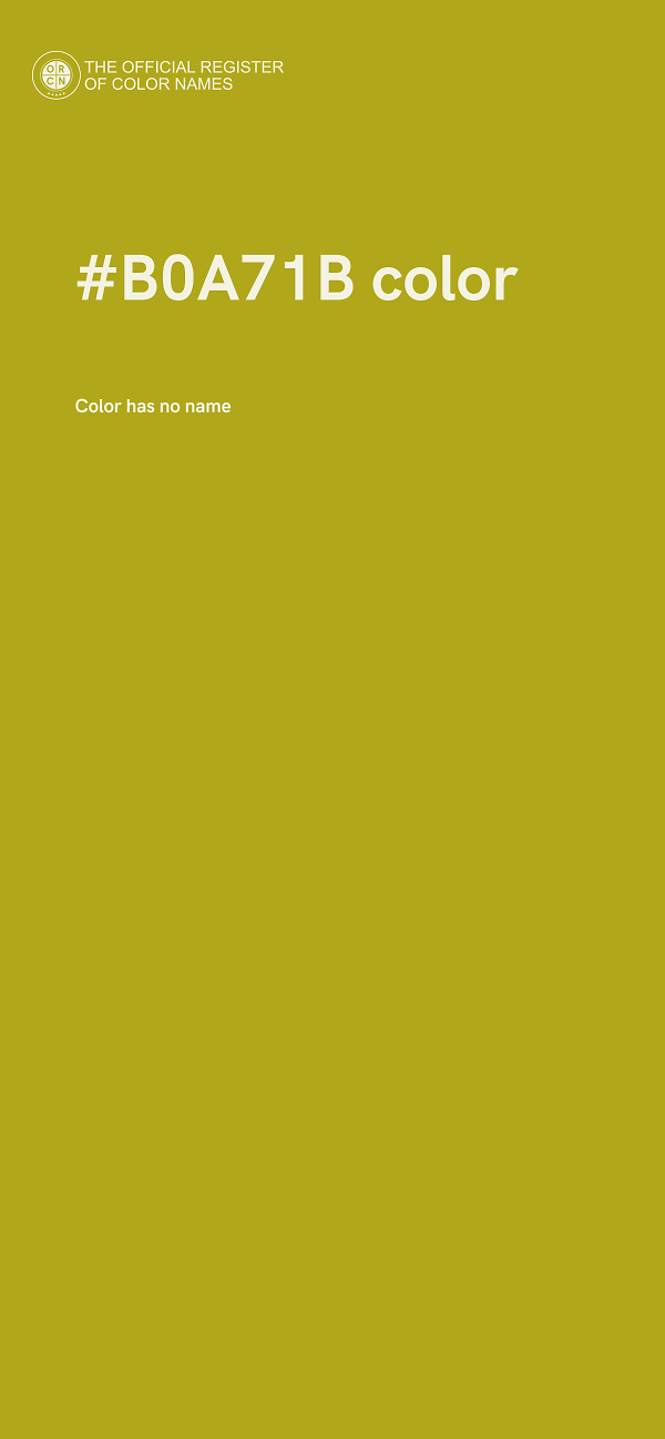 #B0A71B color image