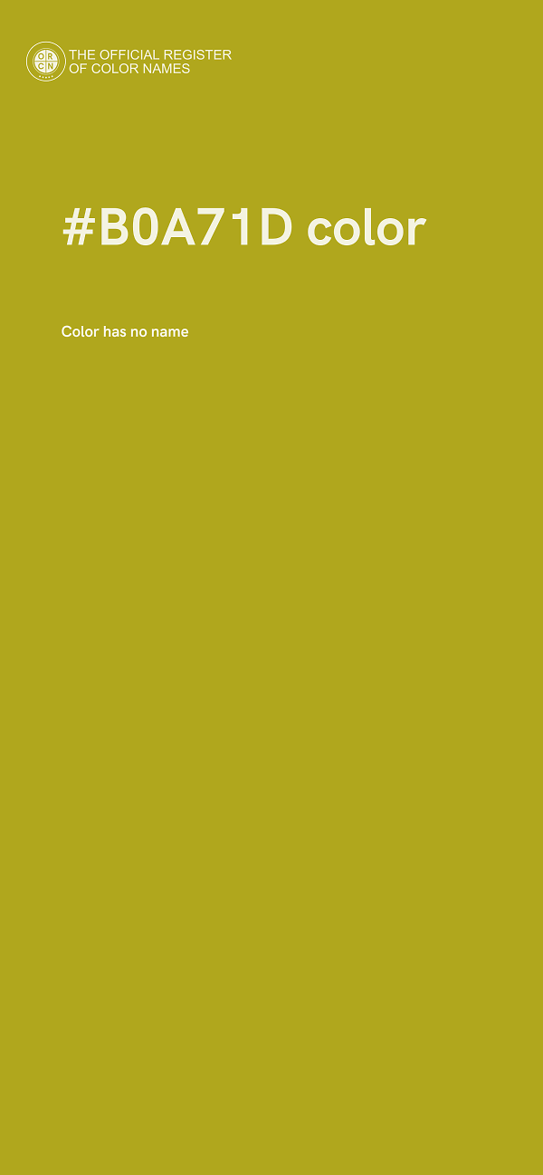 #B0A71D color image