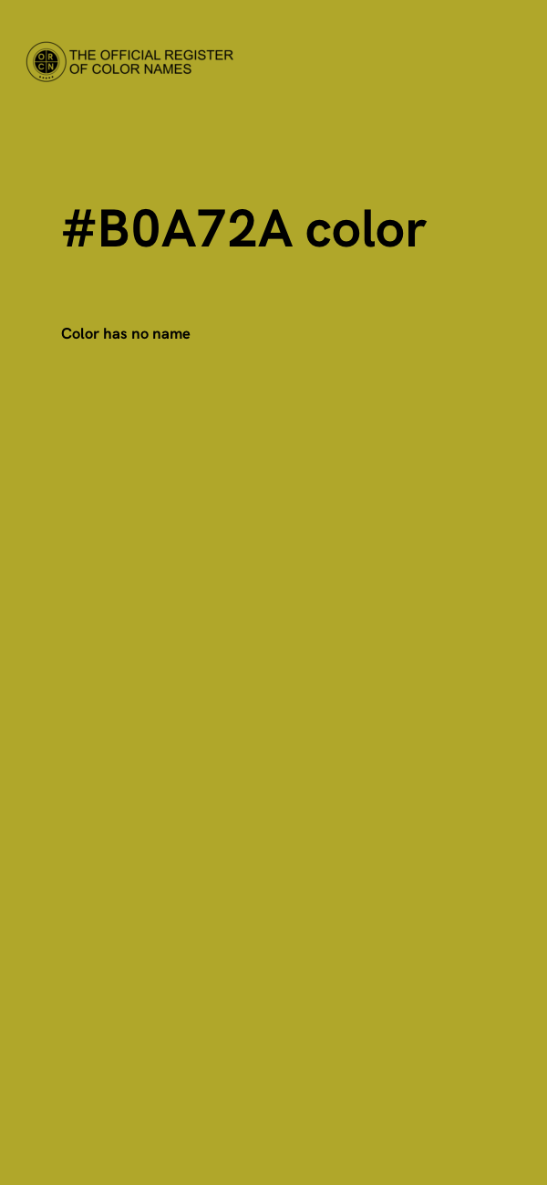 #B0A72A color image