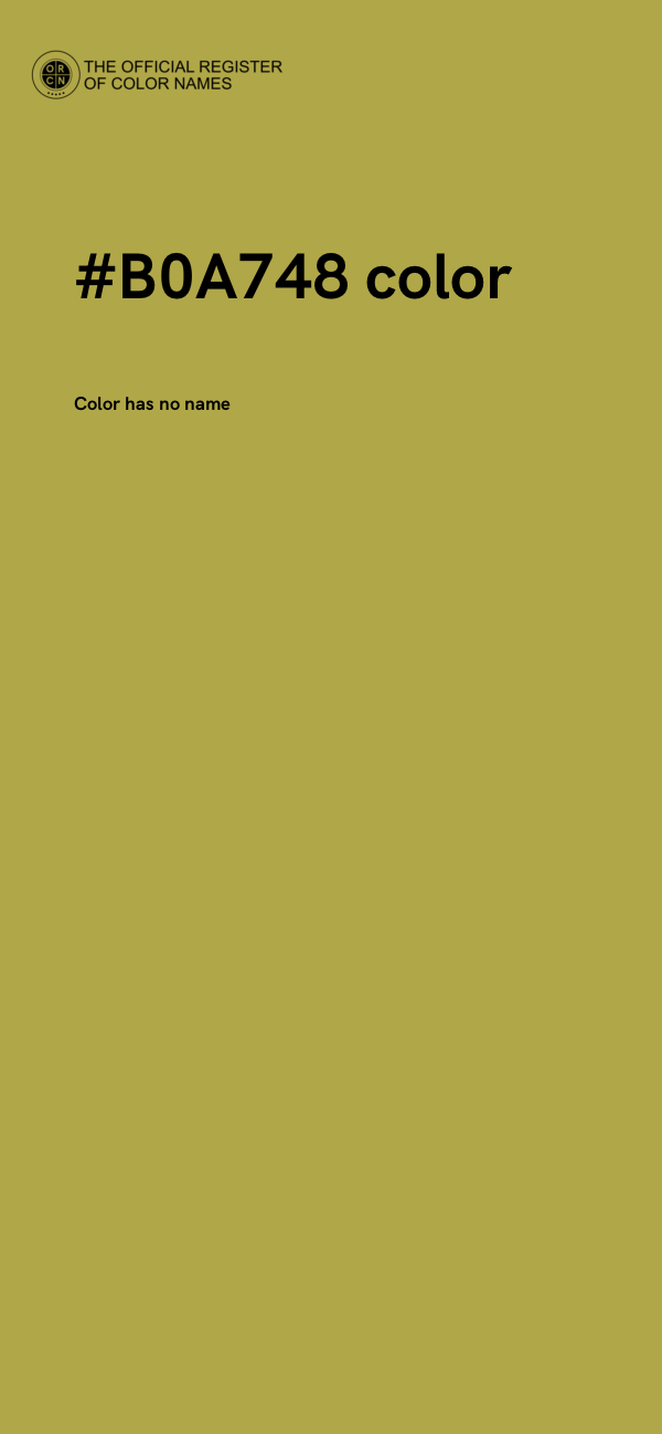 #B0A748 color image