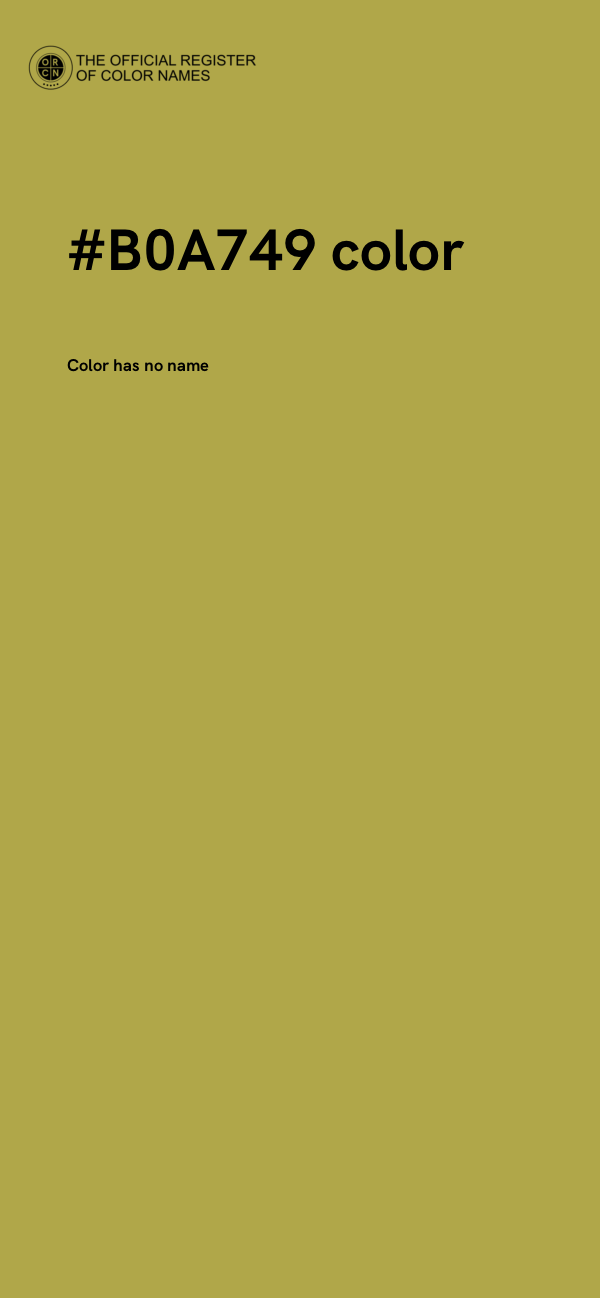 #B0A749 color image