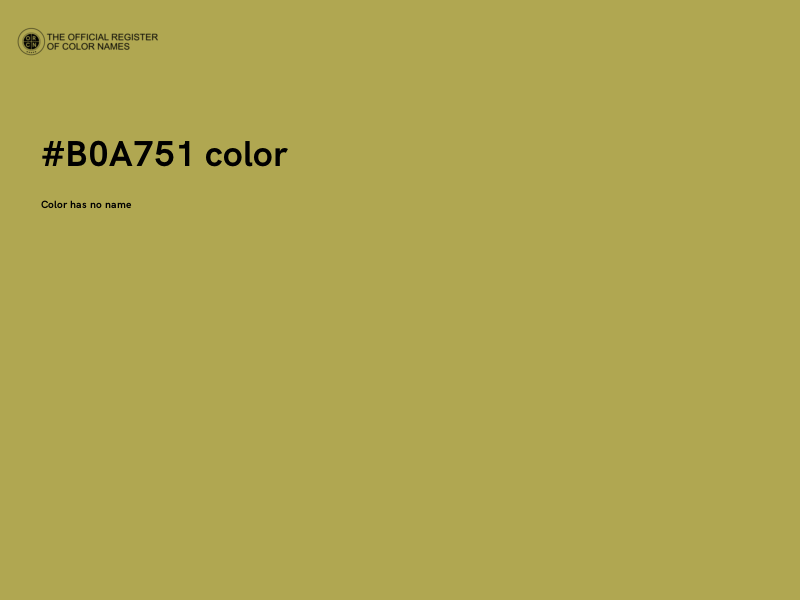 #B0A751 color image