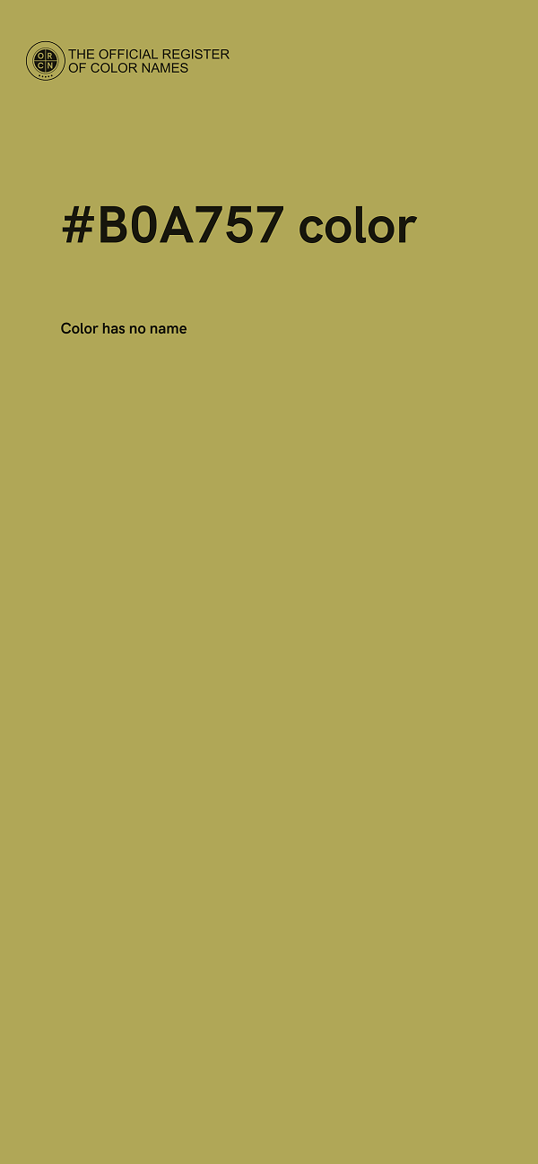 #B0A757 color image