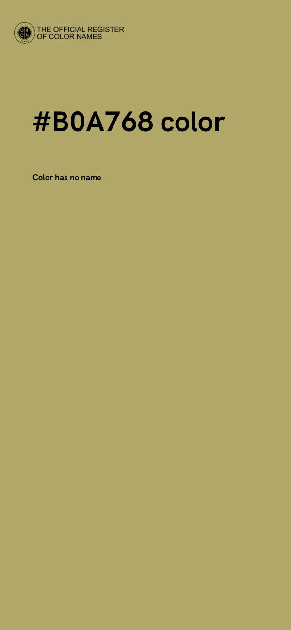 #B0A768 color image