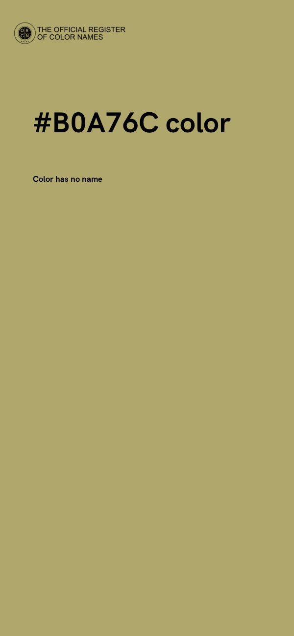 #B0A76C color image