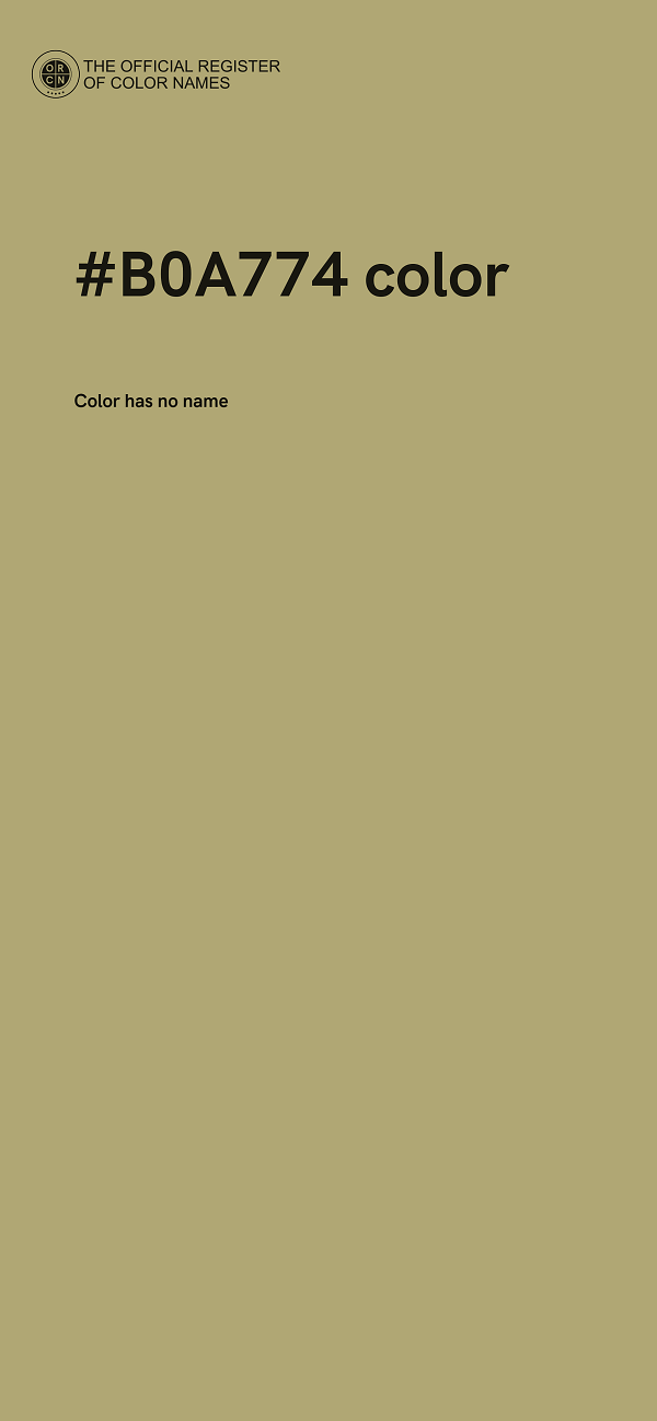 #B0A774 color image