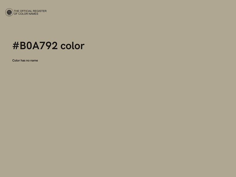 #B0A792 color image