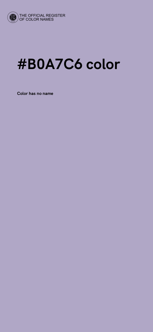 #B0A7C6 color image