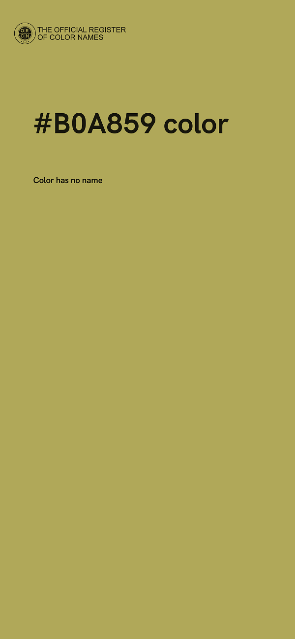 #B0A859 color image