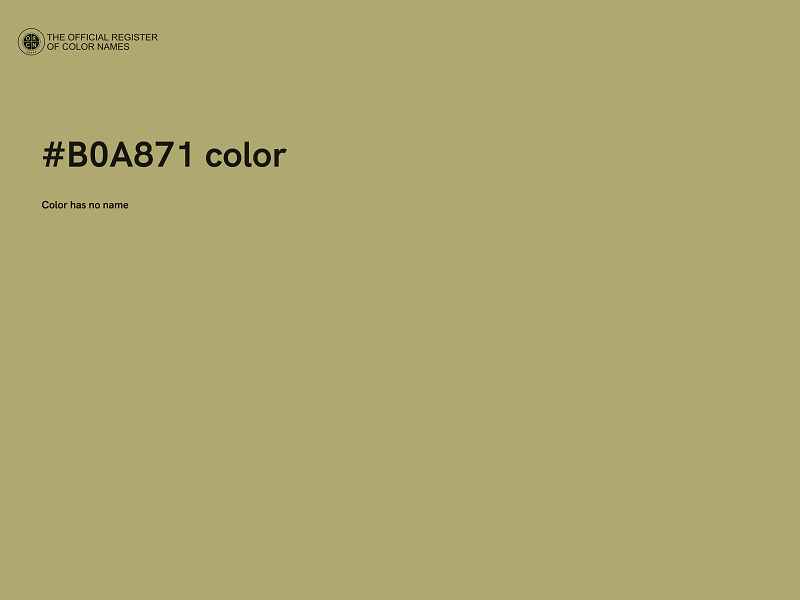 #B0A871 color image