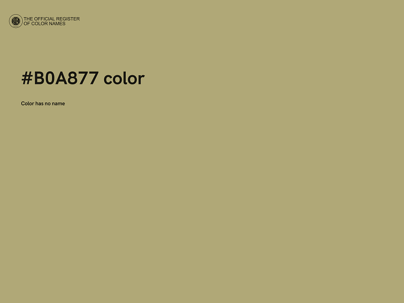 #B0A877 color image