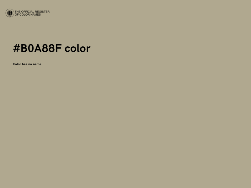 #B0A88F color image