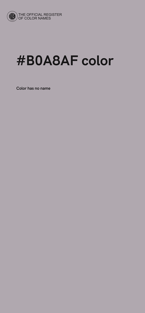 #B0A8AF color image