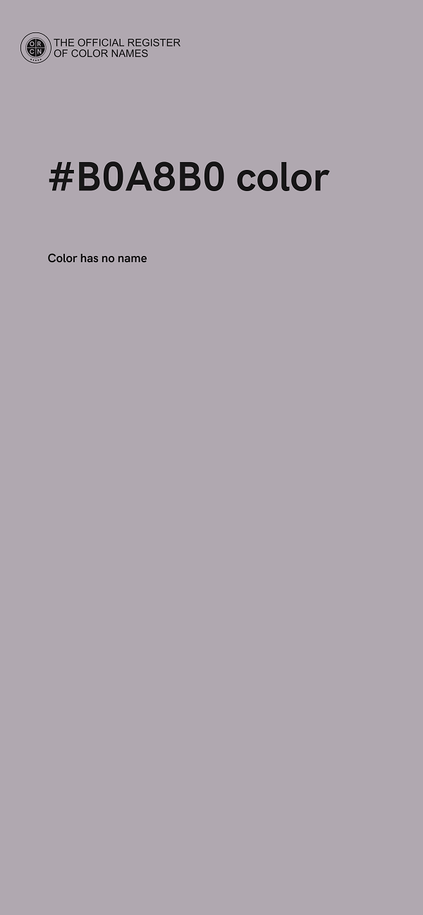 #B0A8B0 color image