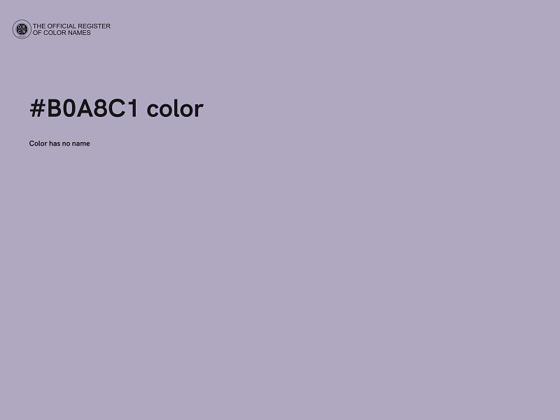 #B0A8C1 color image