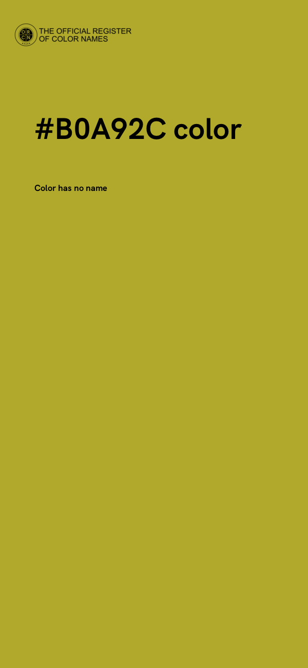 #B0A92C color image