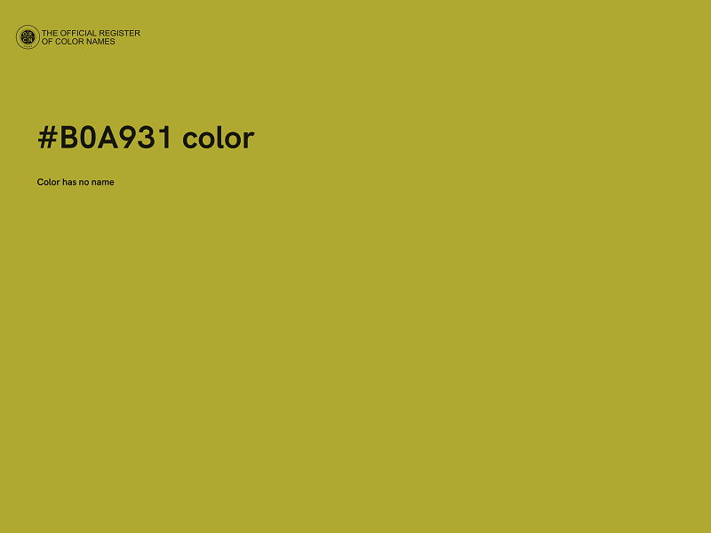 #B0A931 color image