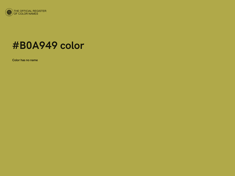 #B0A949 color image