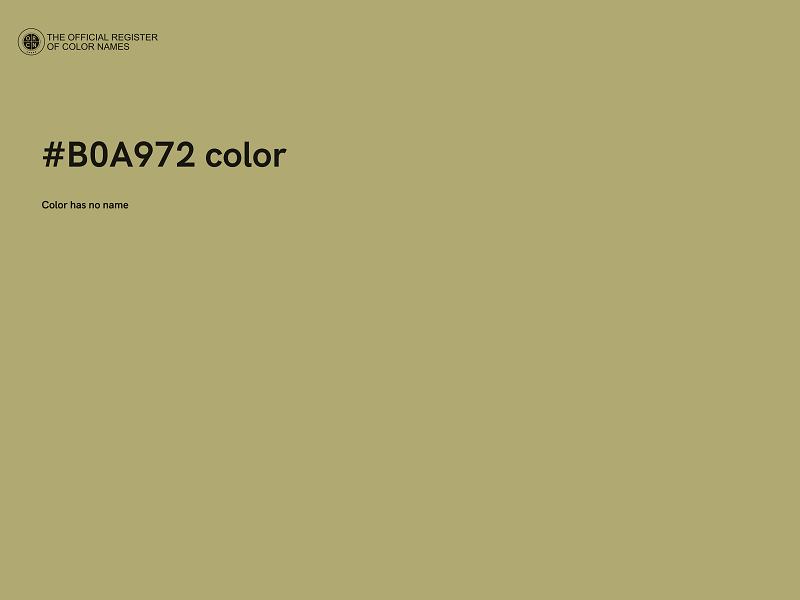 #B0A972 color image