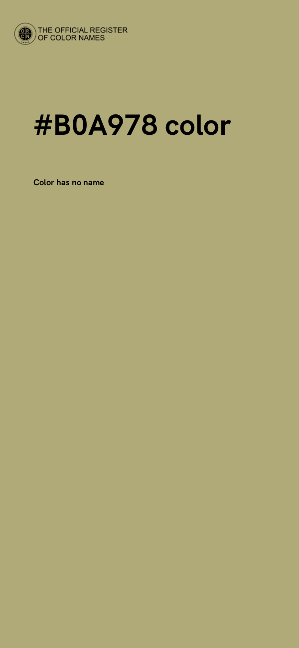 #B0A978 color image