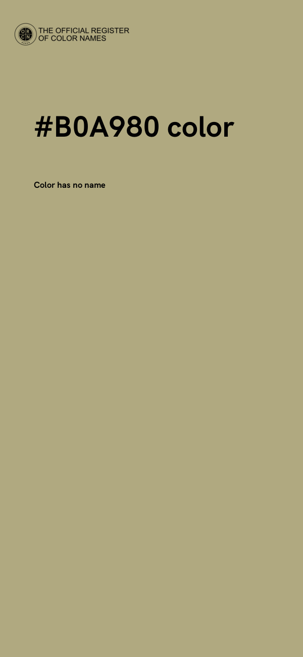 #B0A980 color image