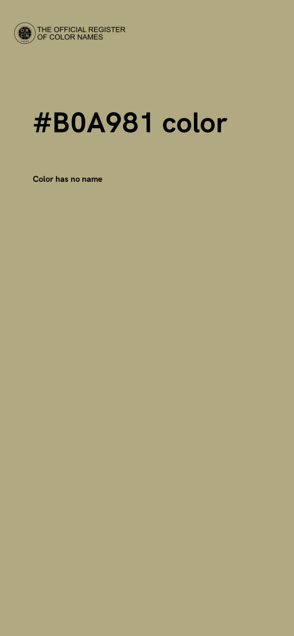 #B0A981 color image