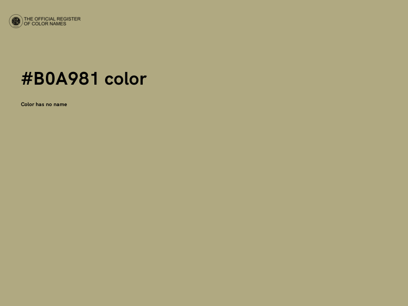 #B0A981 color image