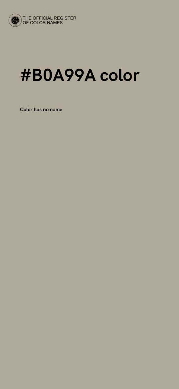 #B0A99A color image