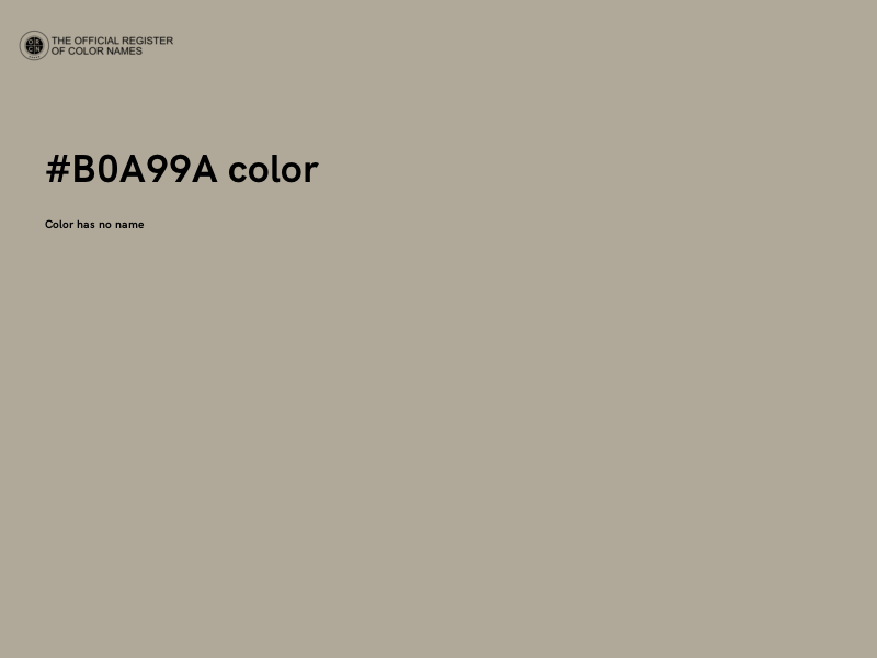 #B0A99A color image